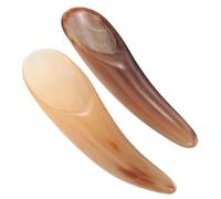 WEKADRIN 2Pcs Natural Horn Gua Sha Scraping Massage Tools Compact Daily Use for Face Body Relaxation Lightweight Massage Kit for Skin Elasticity Improvement and Muscle Relief