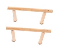 WEKADRIN 2pcs Natural Wooden Bird Perch Stand for Pet Birds Easy Installation and Sturdy Wood Material and Playing Time inside The Cage