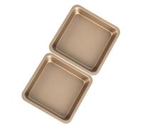 WEKADRIN 2Pcs Non-Stick Carbon Steel Square Bakeware Deep Baking Pans for Bread Cookies Multi-Function Oven Tray with Heat Resistant Scratch-Resistant Surface