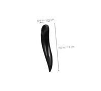 WEKADRIN 2pcs Ox Horn Acupuncture Massage Pen for Facial and Neck Deep Tissue Point Massage Tool with Ergonomic Grip for Tension Relief and Skin Elasticity Enhancement Portable Black Guasha
