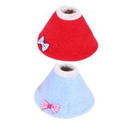WEKADRIN 2pcs Pet Bird Neck Collar M Size Soft Anti-Scratch Elizabethan Collar Bow Decoration for Parrots Random Color Random Color