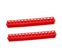 WEKADRIN 2pcs Pigeon Feeding Troughs Anti-splash Design Bird Cage Food Boxes Red for Long-term Use and Easy Cleaning