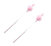 WEKADRIN 2pcs Pink Cat Plush Ball Interactive Made of Plastic and Plush for Cat Training and Keeping Active during Pet Play