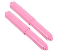 WEKADRIN 2Pcs Pink Plastic Toilet Paper Holder Rod 7 Inch Spring Loaded Replacement Roller Inserts for Bathroom Toilet Roll Holders