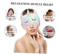 WEKADRIN 2pcs Plush Unicorn Eye Masks for Sleeping Soft Light Blocking Sleep Mask for Women Comfortable Travel Eye Cover for Restful Night for Home and Hotel Use