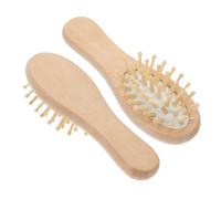 WEKADRIN 2pcs Portable Hair Brush Wood Wide Tooth Comb Scalp Massager Hair Detangler Styling Tool Barber Comb Hairdressing Tool for Women Men Boys and Girls
