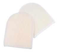 WEKADRIN 2Pcs Premium Dual-side Loofah Bath Scrub Gloves Exfoliating Sponge Mitts with Massage Function for Deep Pore Cleansing Suitable for Men Women