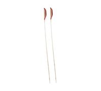 WEKADRIN 2pcs Professional Ebony Head Yangqin Jean Bamboo Dulcimer Accessories Musical Instrument Yangqin Supplies for Folk Performance