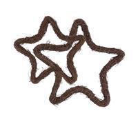 WEKADRIN 2pcs Rattan Five-pointed Star Garland Natural Wreath Decor Party Door Hanging Ornament for Christmas Year Festival Home Office Wall
