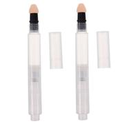 WEKADRIN 2pcs Refillable Makeup Powder Applicator Pen with Sponge Tip for Lip Gloss Blush Foundation Concealer Press-type Dispenser for Easy Makeup Management and Travel