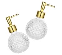 WEKADRIN 2pcs Refillable Pump Dispenser Bottles Gold Empty Press Bottles for Shampoo Soap Lotion Handwash Bathroom Kitchen Accessories
