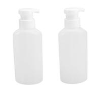 WEKADRIN 2pcs Refillable Travel Foam Making Pump Bottles Matte Toiletries Containers for Shampoo Conditioner Lotion Portable Empty Dispenser