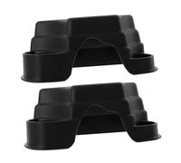 WEKADRIN 2pcs Reptile Hide Cave with Feeding and Water Bowls Multifunctional Tortoise Shelter for Amphibian Habitat and Realistic Hiding Platform for Geckos Lizards and Turtles