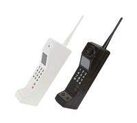 WEKADRIN 2pcs Retro Brick Cell Phone Model Vintage Fake Phone Ornament for Living Office Decor Compact Iron Mobile Statue Retro Party Accessory