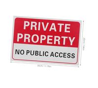 WEKADRIN 2PCS Self-adhesive Private Property No Public Access Signs Outdoor Keep Out Warning Decals with Strong Adhesion Anti-fade Graphics for Residential Farm Property Boundary Security