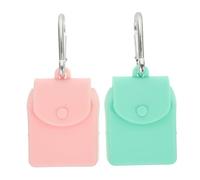 WEKADRIN 2pcs Silicone Coin Pouch Change Storage Bags Portable Versatile Silicone Pocket with Hook for Travel and Everyday Use, Green and Pink
