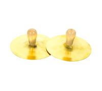 WEKADRIN 2pcs Small Copper Finger Cymbals Easy to Use Percussion Instruments for Children Suitable for Learning and Performance