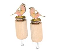 WEKADRIN 2pcs Small Manual Bird Whistles for Kids Hand-twisted Wooden Bird Call Noise Maker Toys for Child Training Fun