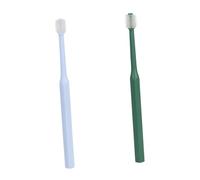 WEKADRIN 2Pcs Soft Bristles Small Head Dog Toothbrush Portable Pet Oral Care Tool with Plastic and TPE Materials for Comfortable Deep Cleaning and Plaque Removal