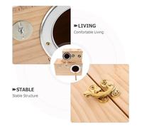 WEKADRIN 2pcs Solid Wood Parakeet Nesting Box Smooth Edge Cockatiel Breeding Nest with External Hanging Design Natural Stable Wooden Budgie Breeding House for Lovebirds and Parrots