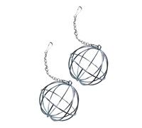 WEKADRIN 2Pcs Stainless Steel Hanging Pet Grass Balls Rack for Rabbits Guinea Pigs Chinchillas Animals Feeding Holder for Garden Balcony Cage Use