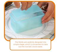 WEKADRIN 2pcs Sushi Rice Ball Molds Kit for DIY Musubi and Onigiri Making Easy-Clean Square Rice Mold for Bento Home Cooking and Sushi Restaurants