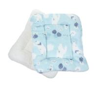 WEKADRIN 2pcs Thick Warm Guinea Pig Cage Sleeping Pads for Small Animals Insulated Cozy Bed Mats with Cute Print Blankets for Rabbits Hamsters and Small Pets in Autumn Winter