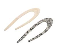 WEKADRIN 2pcs Thickened Acetate U Shaped Hair Fork for Updo Styling Chignon Hairpin with Minimalist Vintage Design Bun Pins for Women Party and Salon Hair Accessories
