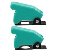 WEKADRIN 2pcs Toggle Switch Protective Covers Green Dustproof Guard Plates Safety Flipping Caps for Vehicle Boat Motorcycle Switch Protection