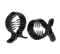WEKADRIN 2Pcs Toothed Hair Clip Strong Tension Fish Tail Claw Ponytail Holder for Updos Stylish Black Hair Accessories for Work Parties and Beach Outings