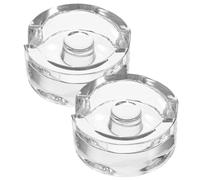 WEKADRIN 2Pcs Transparent Glass Fermenting Lids with Weights for Wide Mouth Mason Jars Multi-function Pickle Can Covers for Kitchen Fermentation and Store Accessories for Sauerkraut Kimchi