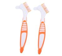 WEKADRIN 2pcs Turtle Shell Cleaning Brush Double-side Portable Mini Dirt Remover Tool for Aquatic and Land Tortoise Shell Mud Cleaning Orange