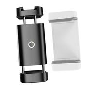 WEKADRIN 2pcs Universal Phone Clamp Mount for Tripod, Flexible Smartphone Holder Clip with 1/4” Screw Thread, Compatible with Live Streaming and Photography, Black and White