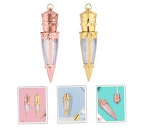 WEKADRIN 2pcs Upgrade Empty Lip Gloss Containers Radish-Shaped Makeup Bottles in Golden and Rose Gold Portable Lip Gloss Tubes Tint and Dye Liquid Storage Travel-Friendly Organizer