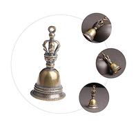 WEKADRIN 2Pcs Vintage Brass Bell Pendants DIY Craft Keychain Accessories with Design Simple Elegant Handmade Decor for Party