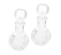 WEKADRIN 2Pcs Whiskey Bottle Glass Wine Decanter Transparent Thickened Cocktail Container Decorative Liquor Dispenser for Home Bar Gift