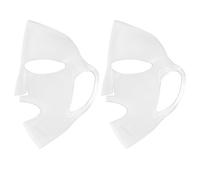 WEKADRIN 2pcs White Silicone Panda Shape Mask Covers with Ear Hook Comfortable to Wear Anti Evaporation Skin Care Mask Cover for Overnight Use
