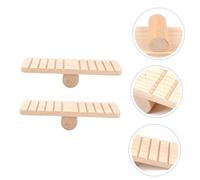 WEKADRIN 2pcs Wooden Hamster Seesaw for Small Pets Teeth Grinding and Play Exercise Safe Natural Wood Pet Cage for Hamsters Mice Guinea Pigs Enhances Activity and Skill Development