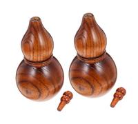 WEKADRIN 2Pcs Wooden Toothpick Storage Boxes Calabash Gourd-shaped Toothpick Holders Portable Craftsmanship for Family and Restaurant Use