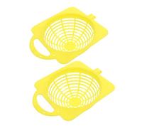 WEKADRIN 2pcs Yellow Plastic Parrot Nesting Box Breeding Box for Parakeets Cockatiels and Small Parrots for Home and Aviary Use Easy Clean and Comfortable Environment