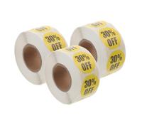 WEKADRIN 3 Rolls Adhesive Price Stickers for Business Retail Tags Labels with Strong Adhesive for Merchandise Display Supermarket Goods