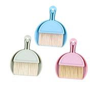 WEKADRIN 3 Sets Mini Desktop Cleaning with Dustpan and Soft Bristles Household Table Brush Kit for Keyboard and Small Surface Dust Removal Wall-Hanging Design for Easy Storage