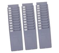 WEKADRIN 3 Sets Wall Mounted Card Holder Rack for Employee Clock Attendance Plastic Office Desk and Wall Card Organizer for Efficient Badge Storage and Quick Identification