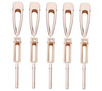 WEKADRIN 30 Pcs Diy Hair Clips Kit Metal Single Prong Hairpins Assorted Sizes 8cm Water Drop 6cm Slim Square Rectangle Clips for Hair Styling and Accessories