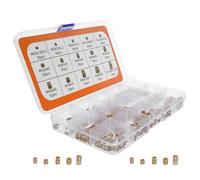 WEKADRIN 300Pcs Brass Heat Set Threaded Inserts Knurled Nuts Assortment M2-M6 1/4-20 Metric Sizes for Plastic Embedding and 3D Printing Applications