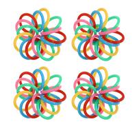 WEKADRIN 300pcs Colorful Plastic Binder Rings 20mm Loose Leaf Book Rings with Green Blue Red Pink Yellow for Flashcards Planner Binding Office and Craft Use