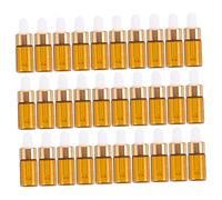 WEKADRIN 30pcs Mini Brown Glass Dropper Bottles with White Rubber Pipette Portable Leak Essential Oil Containers for Travel and Daily Use Refillable and Airtight Small Bottles