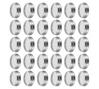 WEKADRIN 30pcs Refillable Metal Eyeshadow Palette Pans Round Empty Blush Trays for DIY Cosmetic Storage Portable Vanity Case with Iron Protection for Travel and Makeup Organization