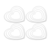 WEKADRIN 36pcs Heart Shaped Plastic Macrame Frame Rings Kit for DIY Dreamcatcher Sturdy Non-toxic Craft Hoops with Glossy Finish for Wall Hanging Wedding Wreath Nursery Decor and Boho