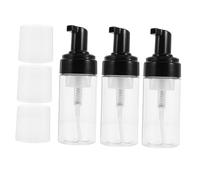 WEKADRIN 3pcs 100ml Travel Cosmetics Pump Bottles Empty Facial Foam Dispenser Bottles for Toiletries and Skincare